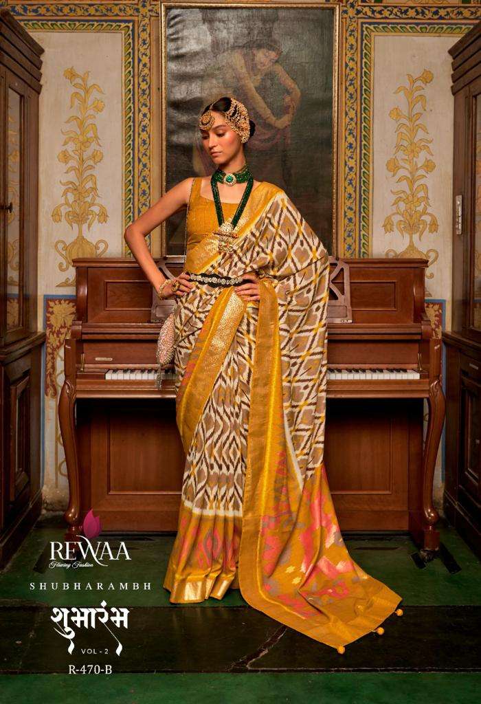 shubharambh vol-2 by rewaa stylish designer saree catalogue wholesale price surat