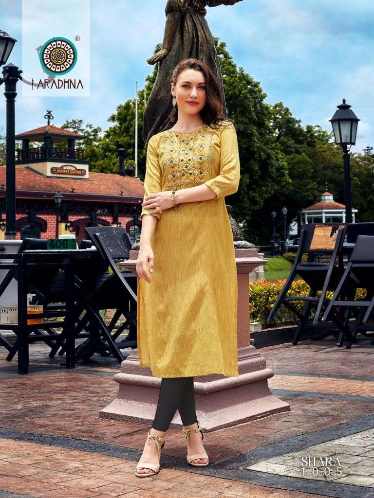 sitara vol-1 1001-1006 by aradhna fancy cotton kurtis catalogue wholesale price surat 