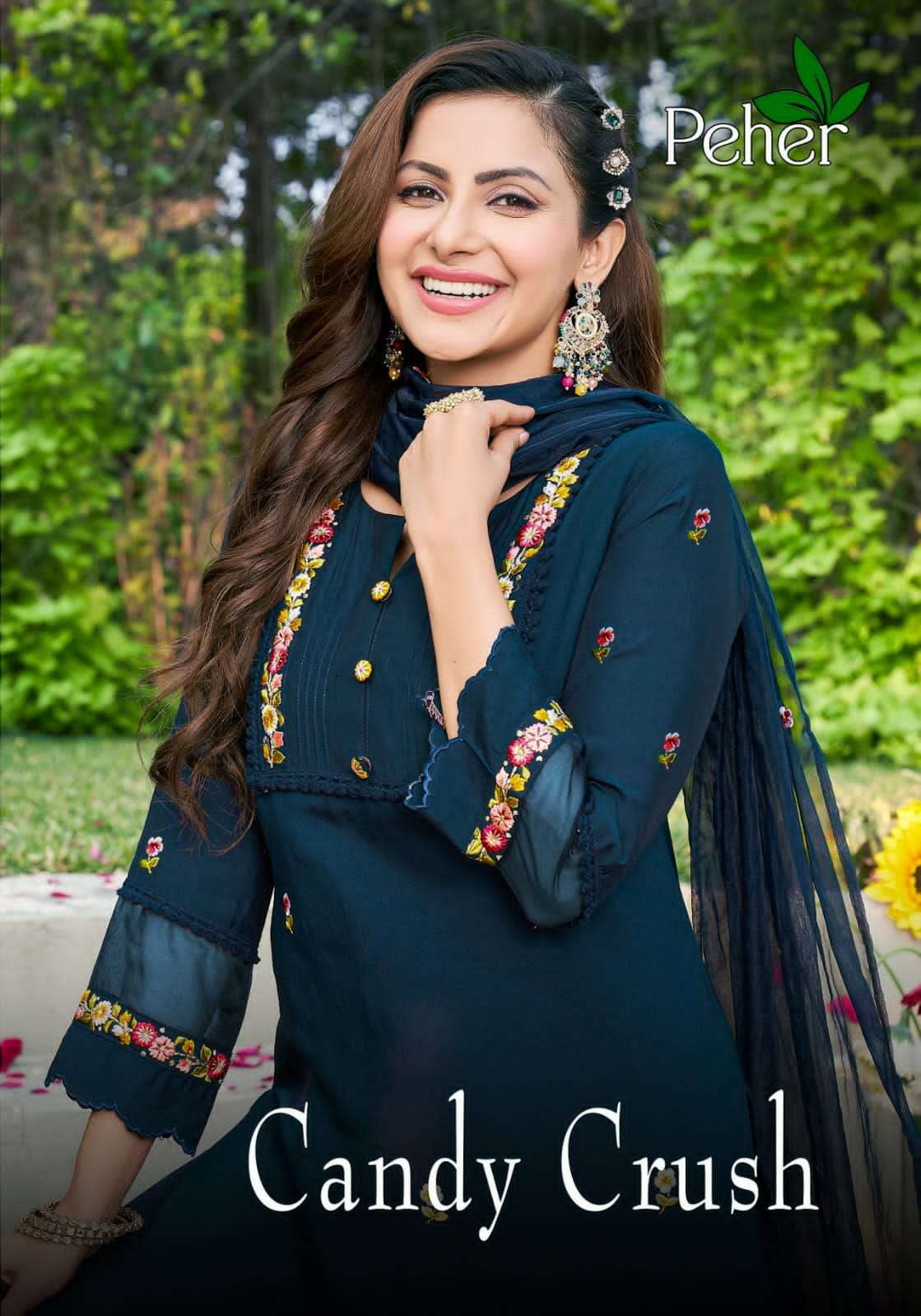 candy crush by peher stylish designer kurtis catalogue manufacturer surat 