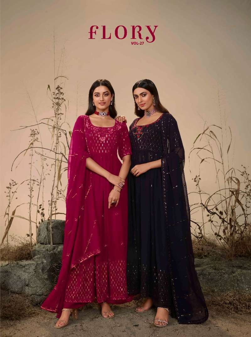 flory vol-27 by shubhkala party wear salwar suits catalogue online dealer surat 