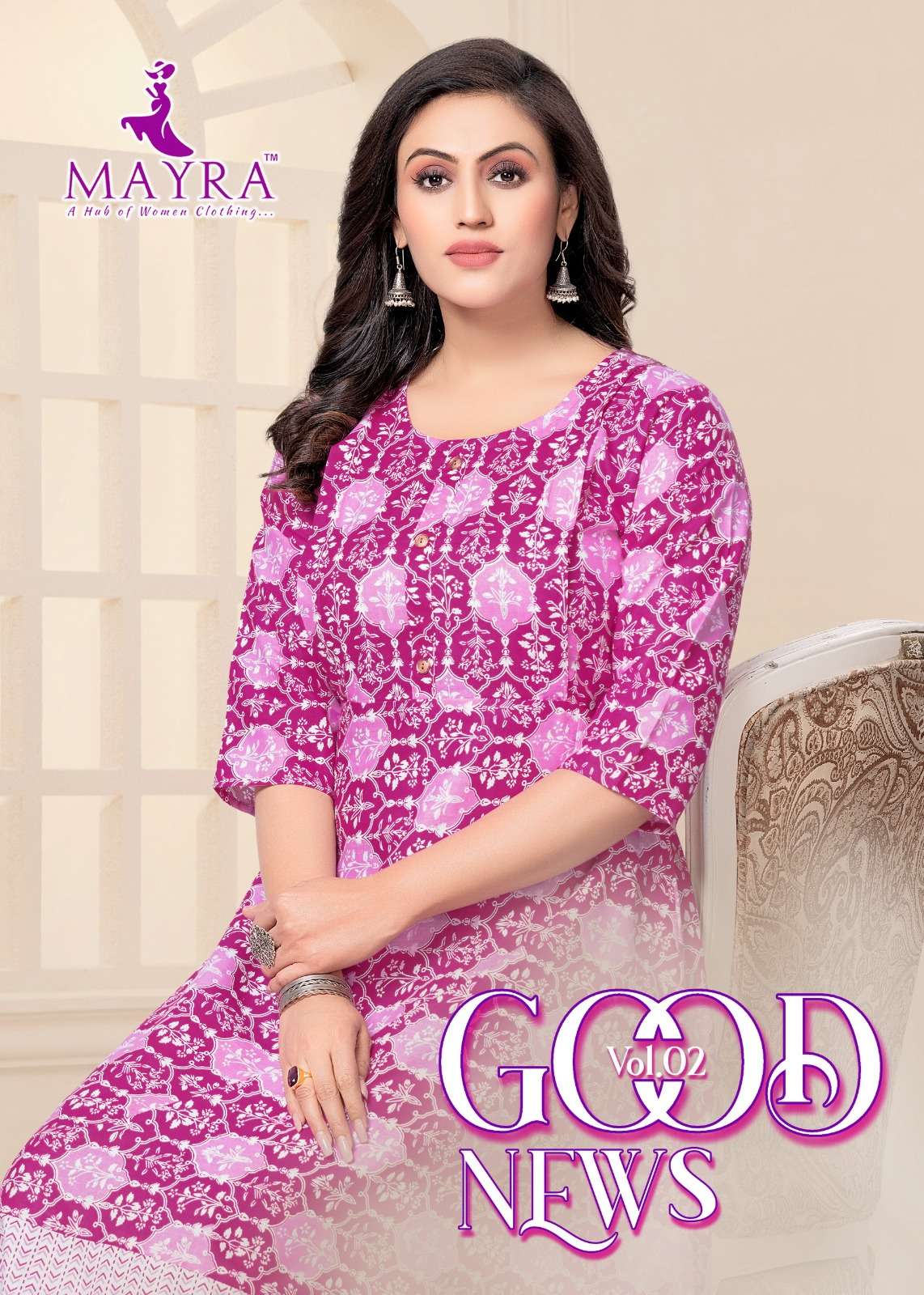 good news vol-2 by mayra pure jaipuri cambric cotton with feeding umbrella kurtis surat 