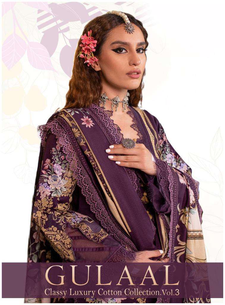 gulaal vol-3 by gulaal stylish designer pakistani salwar kameez catalogue manufacturer surat 