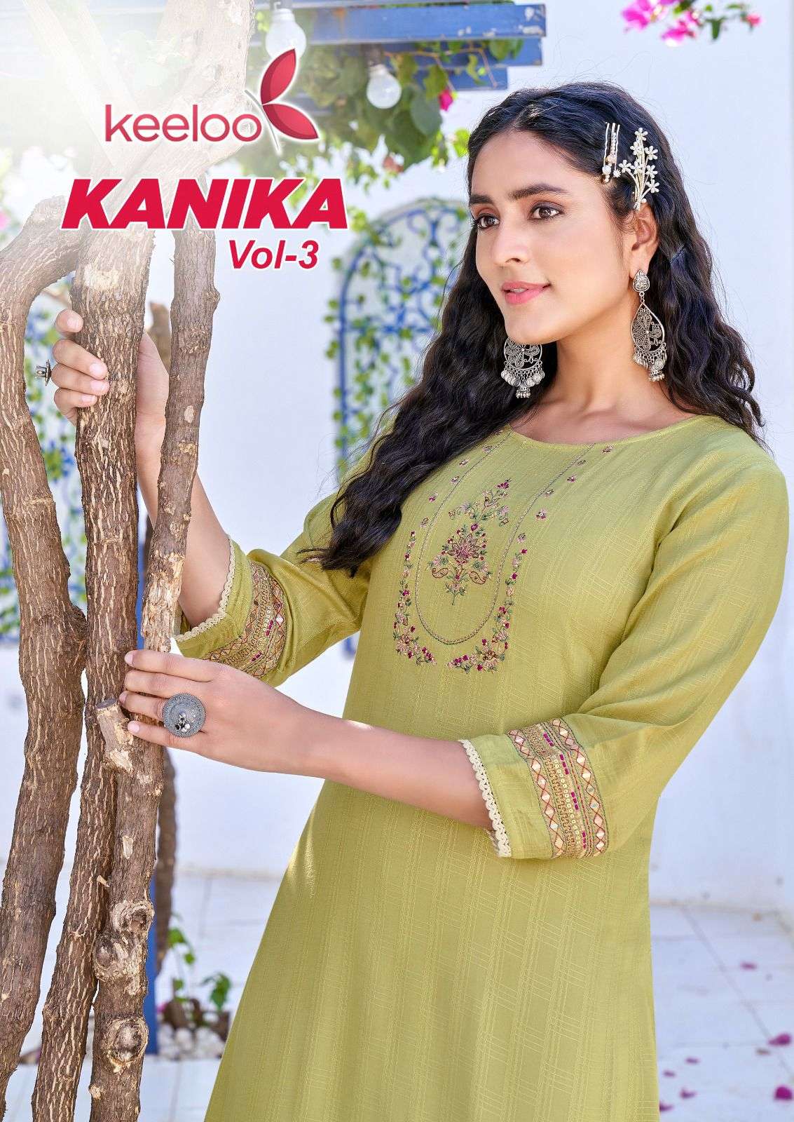 kanika vol-3 by keeloo heavy rayon designer trendy kurtis catalogue manufacturer surat 
