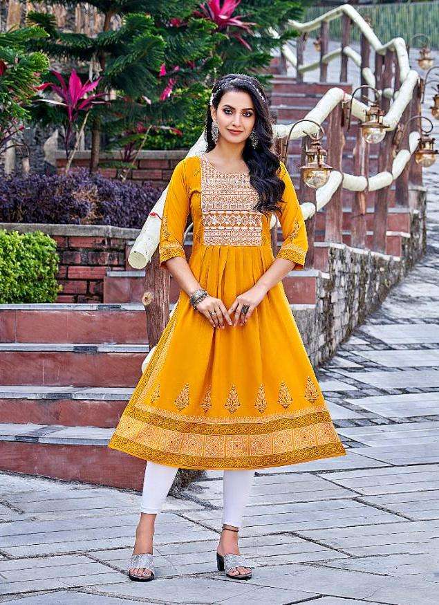 navya vol-2 by pari trendy designer kurtis catalogue manufacturer surat 