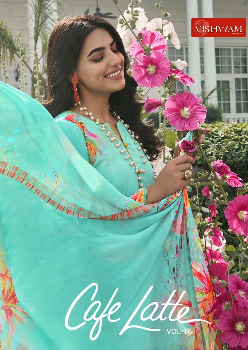 cafe latte vol-16 by vishwam exclusive designer salwar kameez catalogue wholesale price surat 