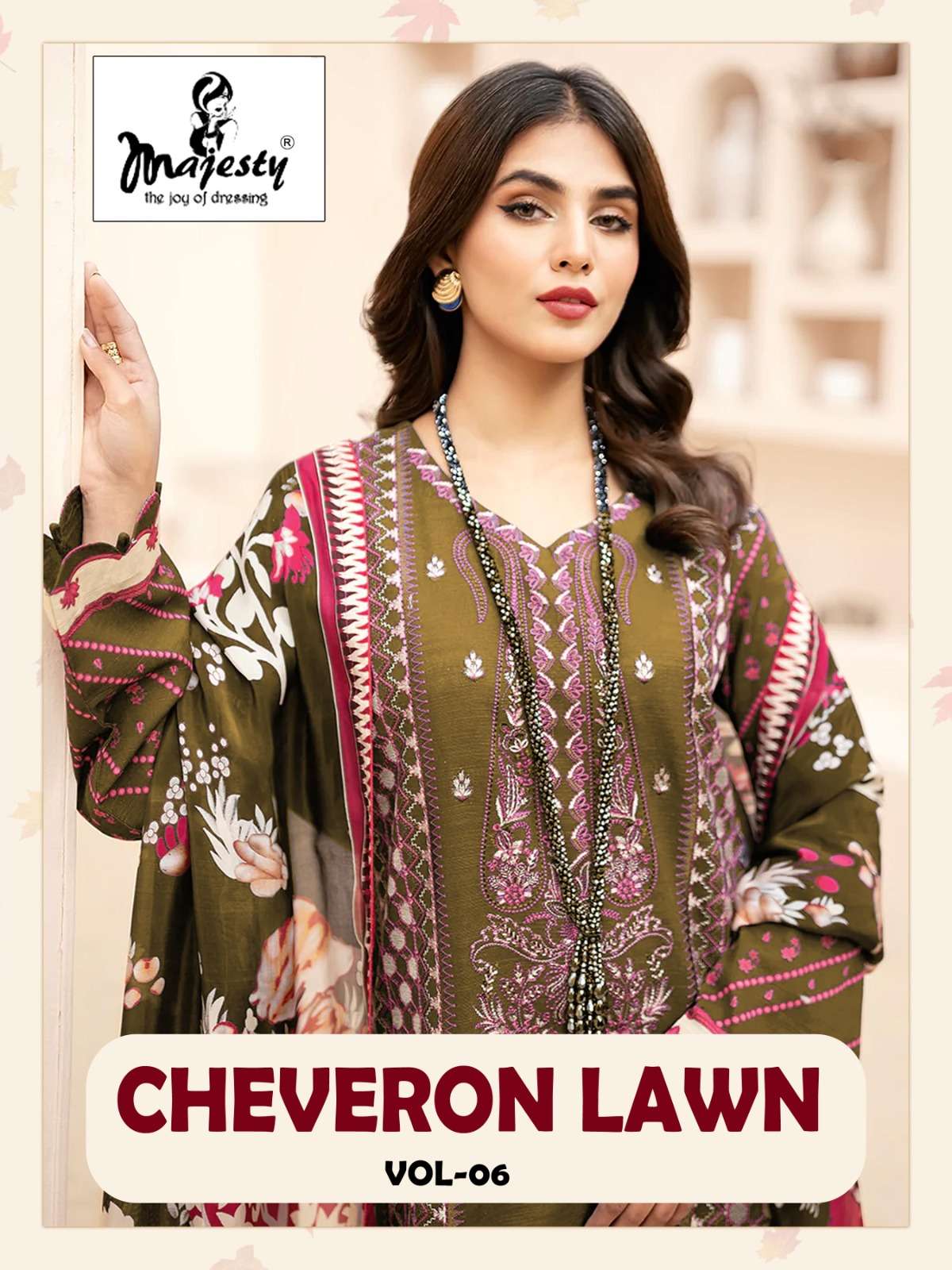 cheveron lawn vol-6 by majesty stylish designer pakistani salwar kameez catalogue design 2023