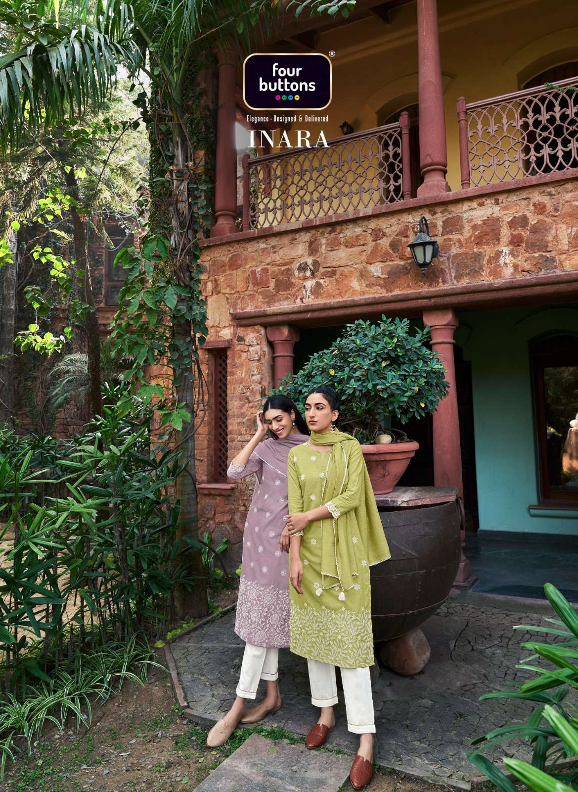 inara by four buttons trendy designer kurtis catalogue online supplier surat 