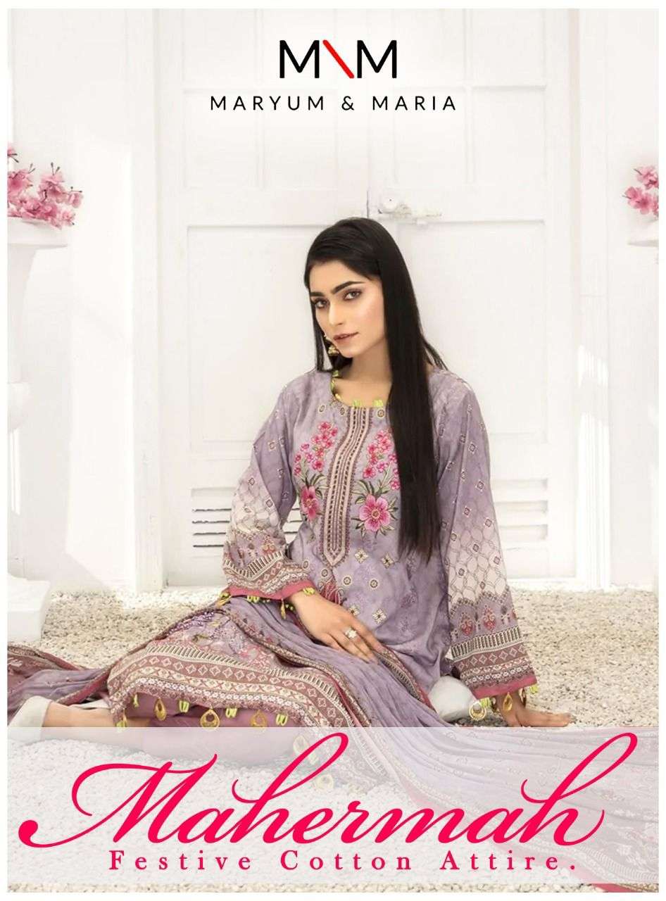 mahermah by maryam&maria cotton pakistani style fancy salwar kameez surat