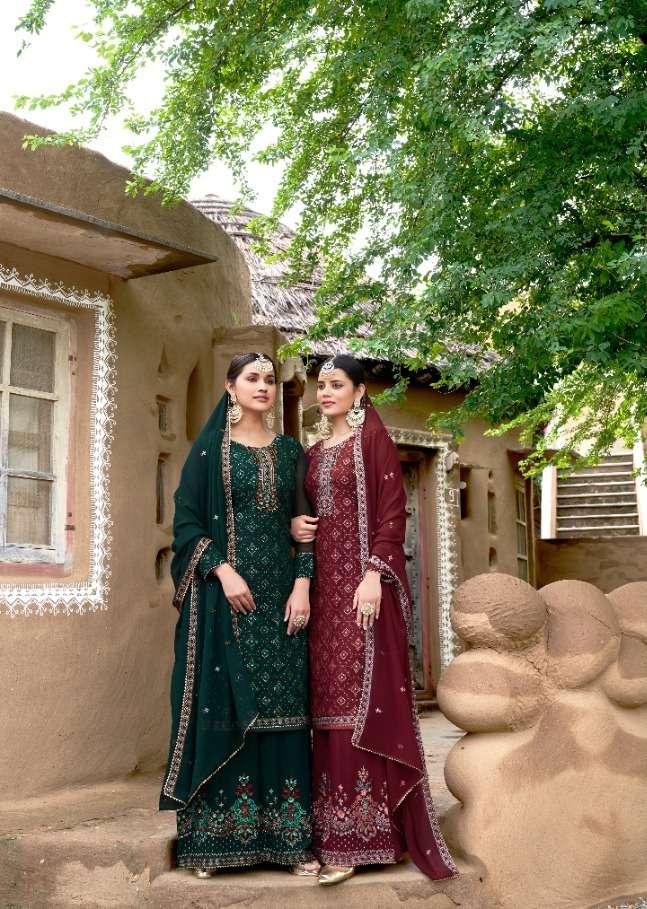 niharika by sara trendz stylish designer top bottom with dupatta catalogue manufacturer surat