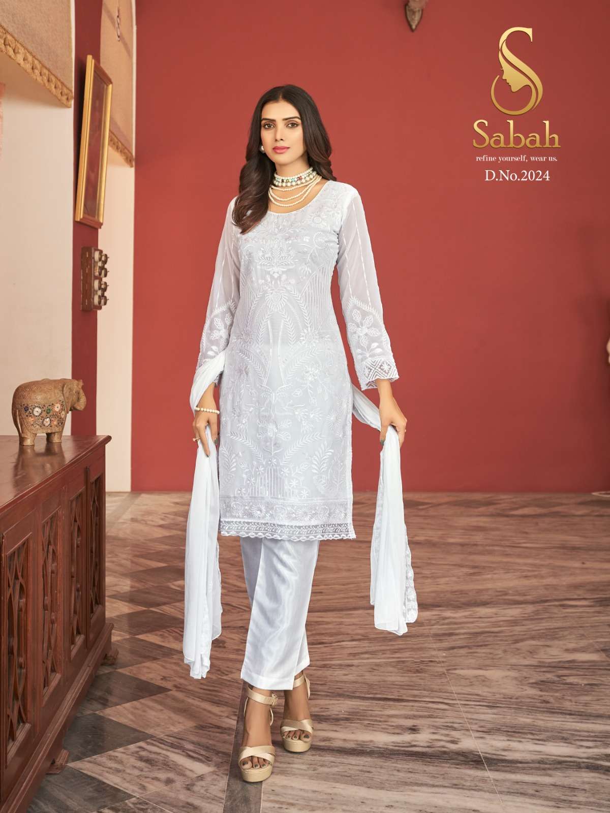 pakiza by sabah faux georgette designer salwar suits catalogue manufacturer surat