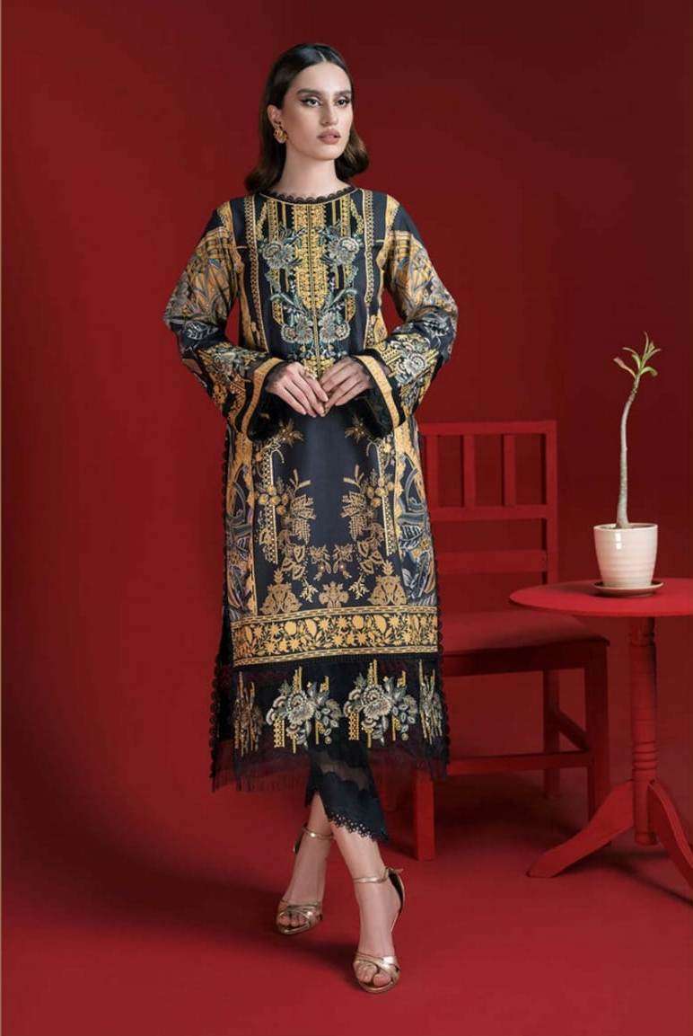 THREE PIECE PURE CHIFFON S106851 | Agha Noor Official