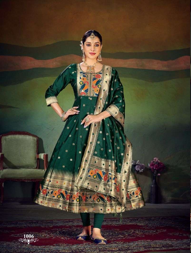 star paithni gown by smit creation trendy designer gown with dupatta latest catalogue surat 