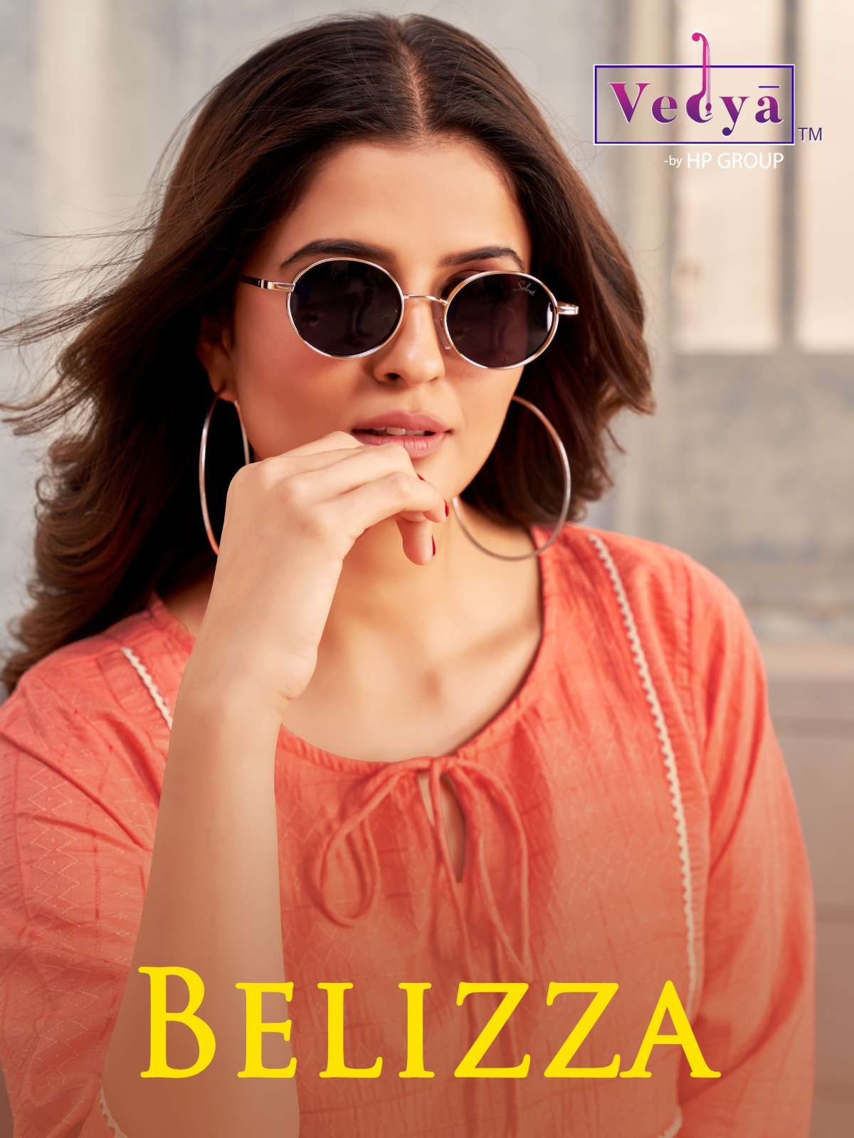 vedya by belizza designer chinon schifli work short kurti collection wholesale best price surat 