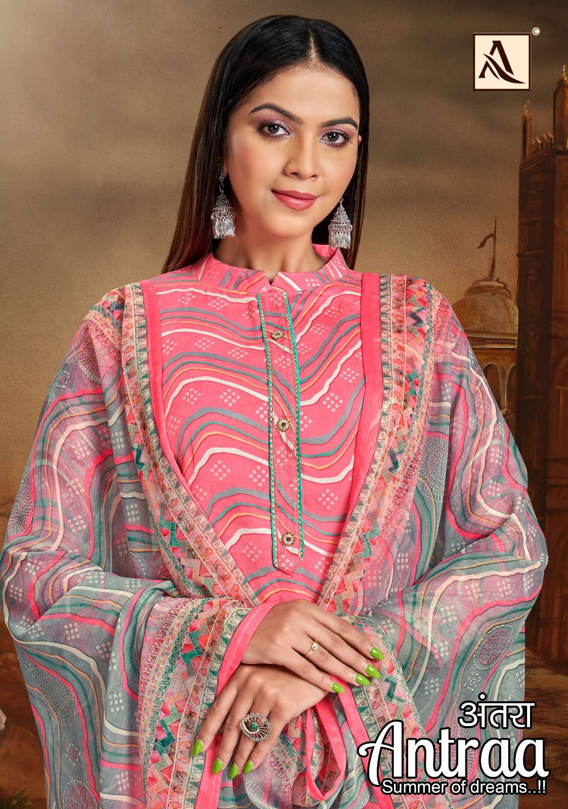 Most Seller Peach Color Heavy Jam Cotton Designer Salwar Suit