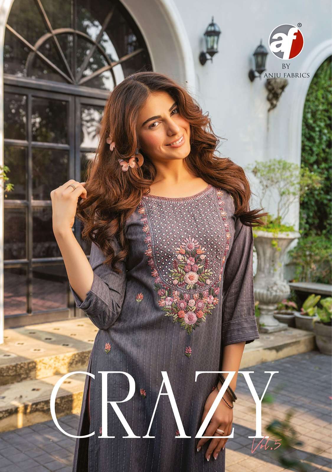 crazy vol-5 by anju fabrics stylish designer top bottom with ...