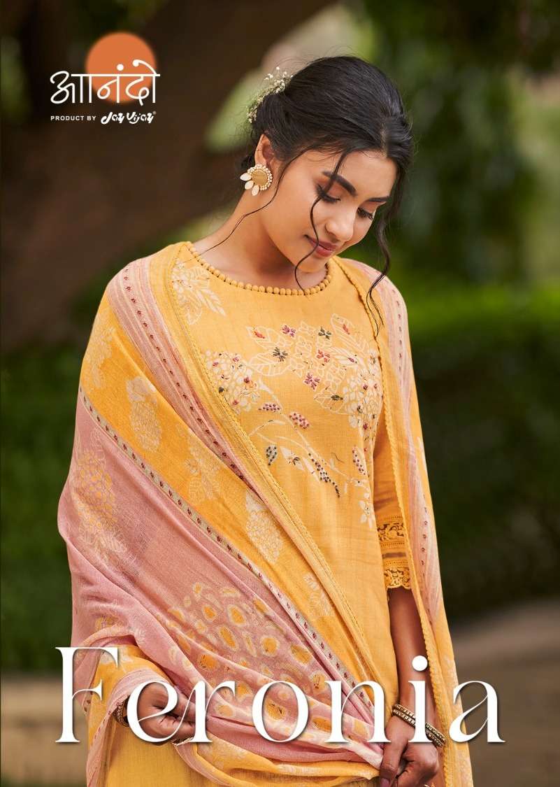 feronia 3062 by anando pure linen fancy digital printed unstich salwar kameez surat