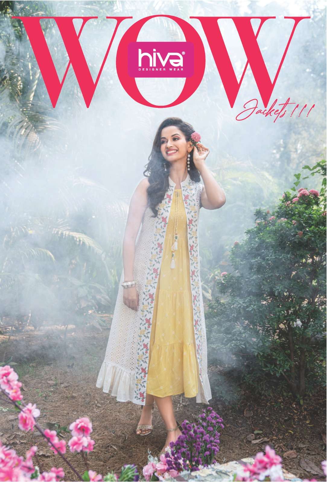 hiva wow jacket 101-105 series designer exclusive reyon with chikan jacket catalogue wholesale price surat 