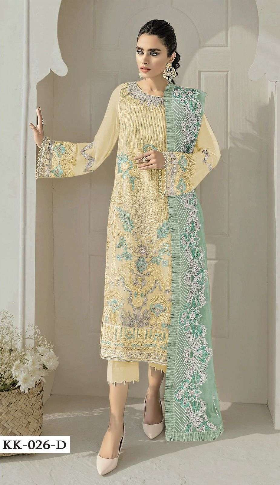 kross kulture kk-026 series fancy designer pakistani salwar suits manufacturer surat