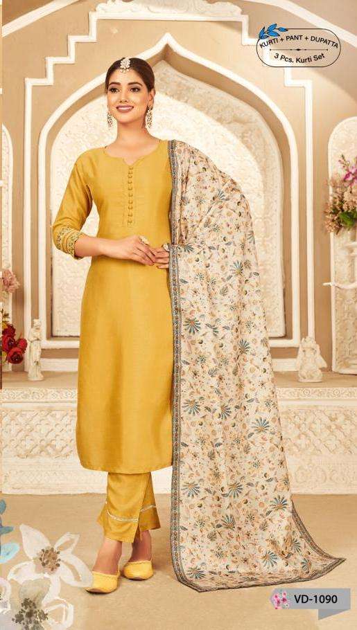 ruaab by vedya fancy designer kurti pant with dupatta latest catalogue collection 2023