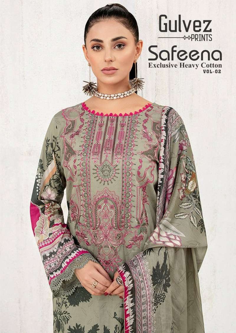 safeena vol-2 by gulvez prints pakistani salwar kameez catalogue wholesale price surat