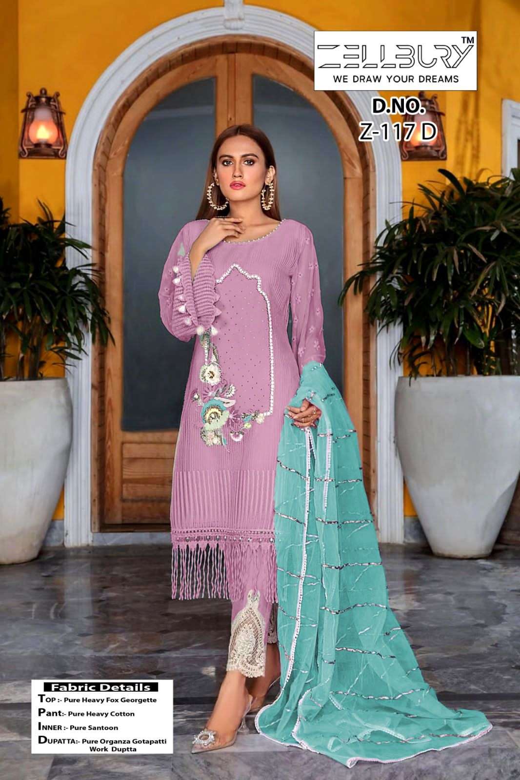 zellbury 117 series readymade designer pakistani salwar suits collection 2023