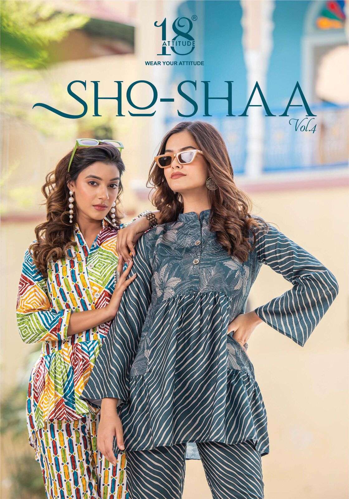 18 attitude sho-shaa vol 4 401-407 series designer cotton digital cord set collection wholesale price surat 