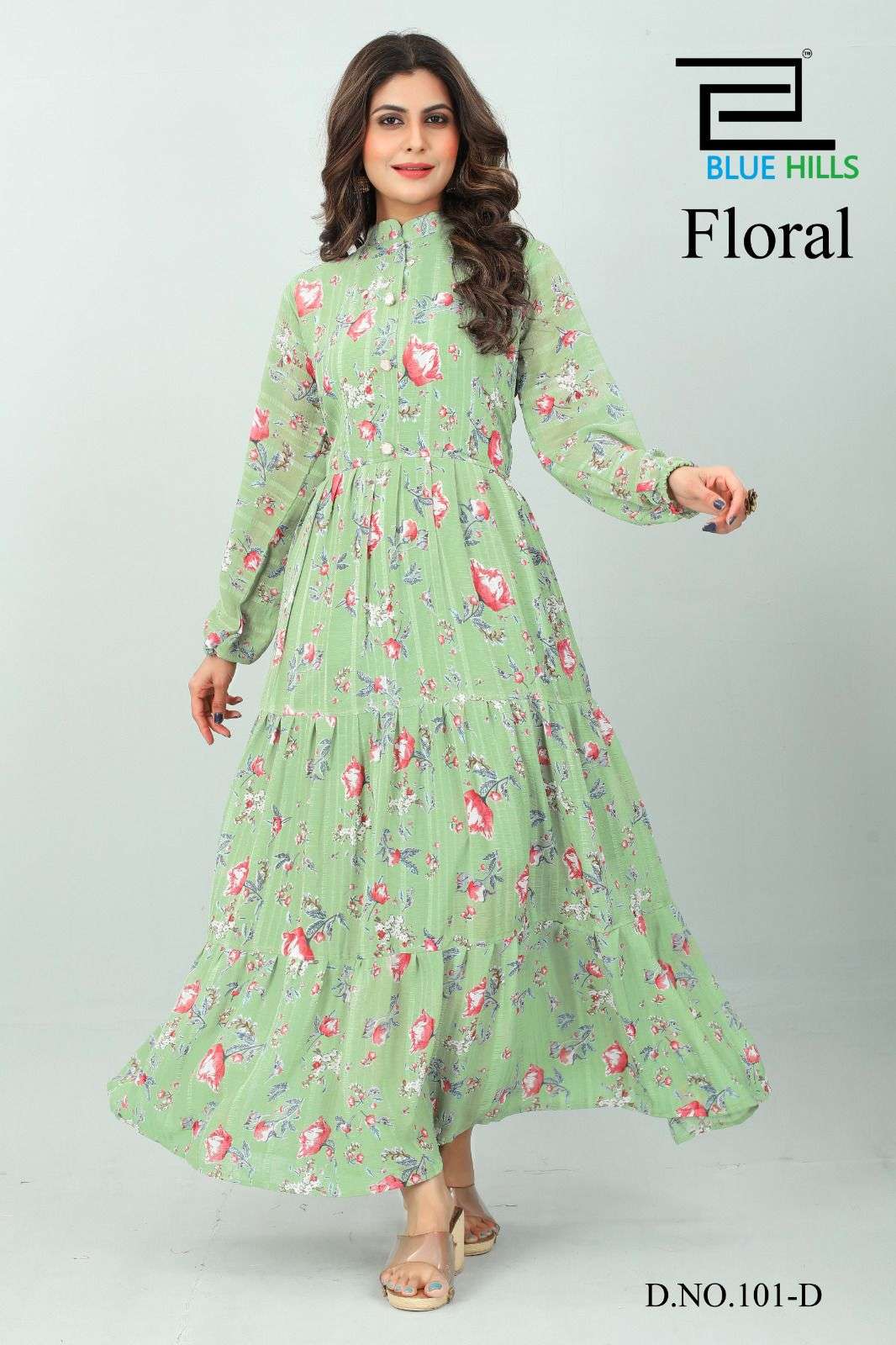 Floral long kurtis clearance