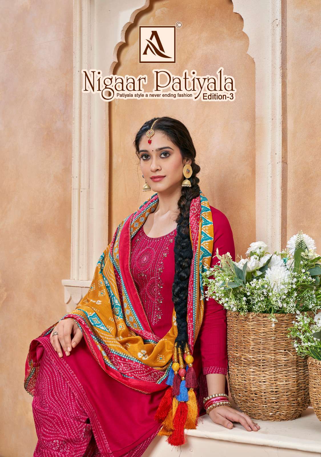nigaar patiyala edition vol-3 by alok suit viscose rayon designer ...