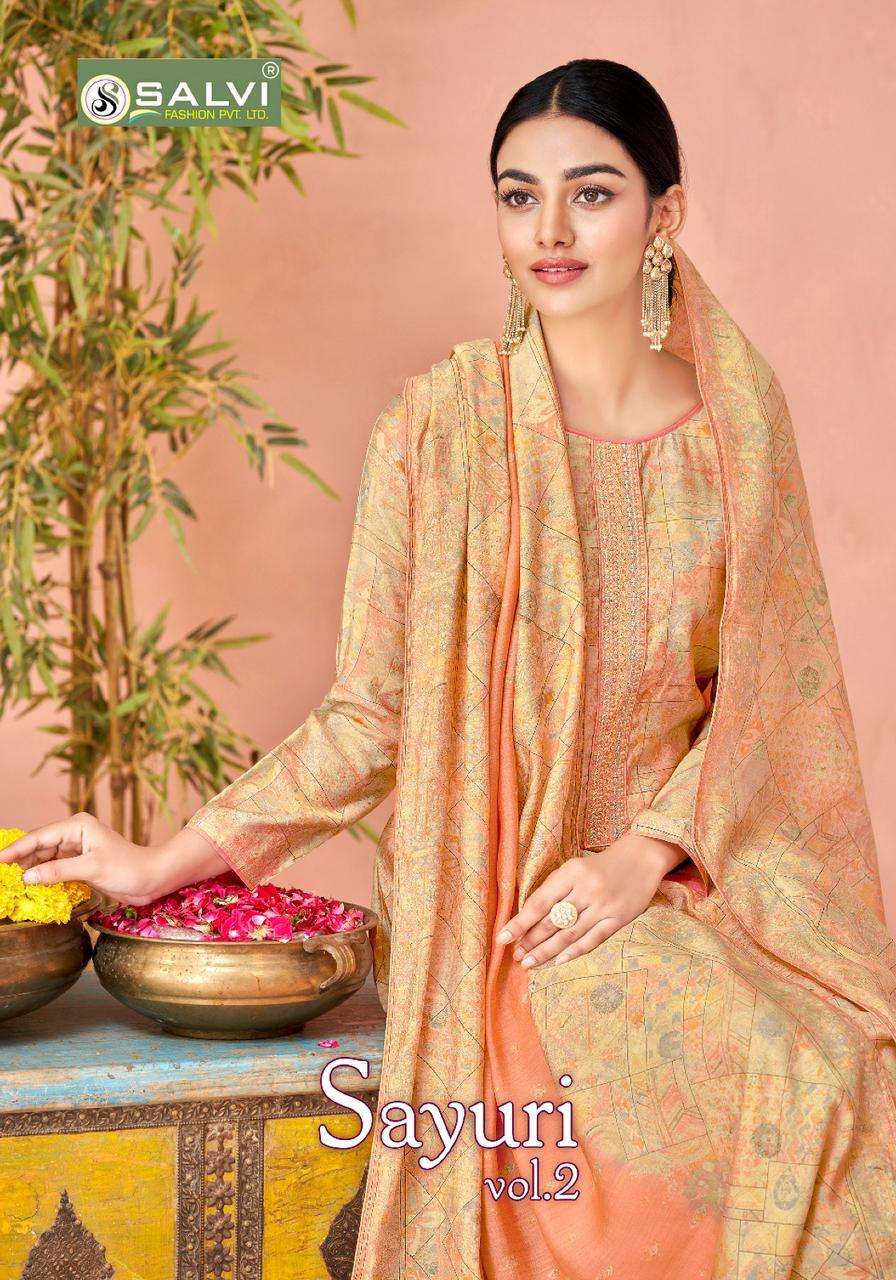 sayuri vol-2 by salvi fashion modal silk designer salwar suit catalogue design 2023