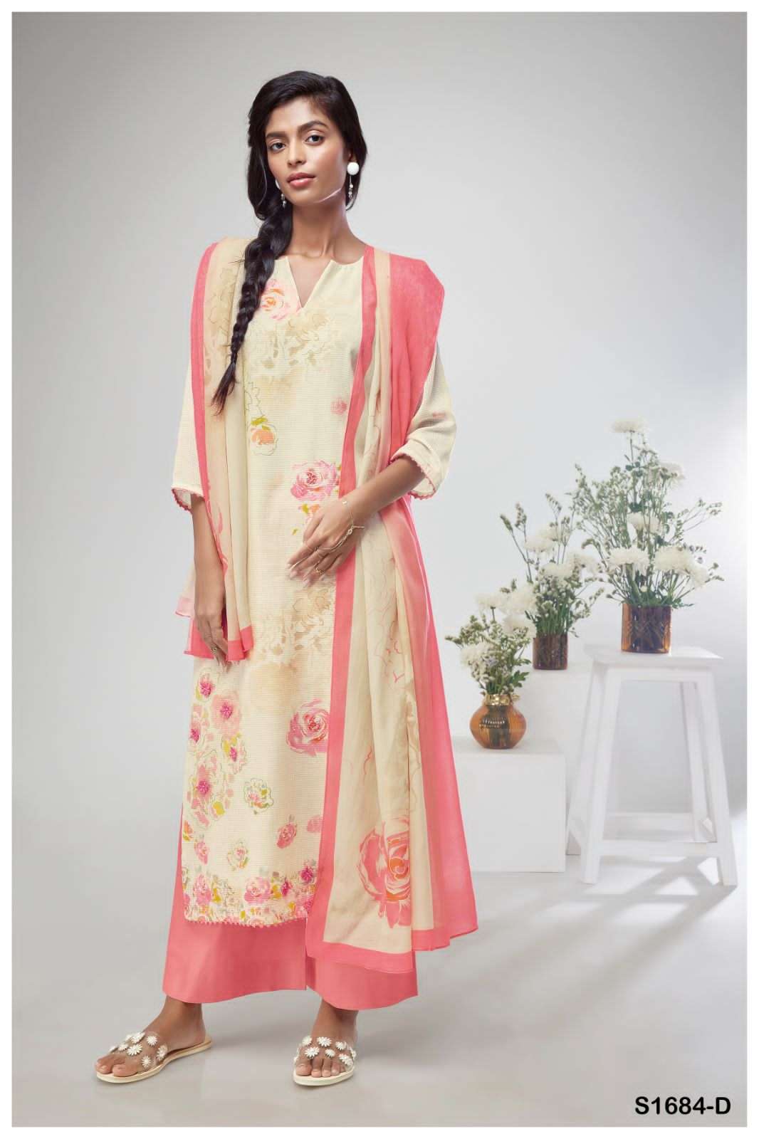 LATEST ATTRACTIVE FAUX GEORGETTE EMBROIDERED DRESS MATERIAL WITH DUPATTA  SUIT 1 in Churu at best price by A W Cart - Justdial