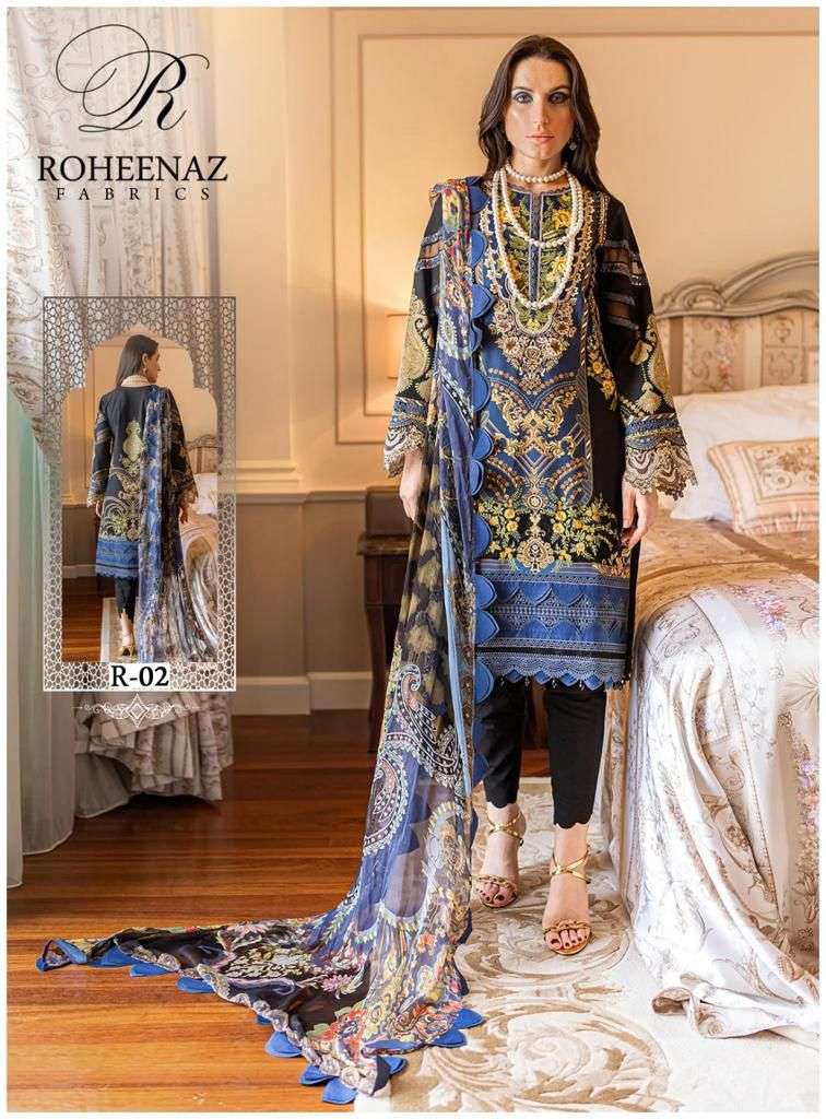 amaya by roheenaz fabrics pure cotton designer dress material catalogue wholesaler surat