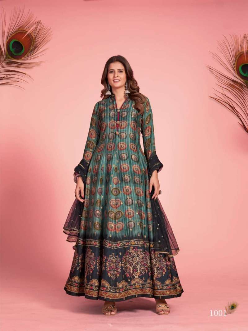 kalamkari by virasat exclusive designer gown online supplier surat