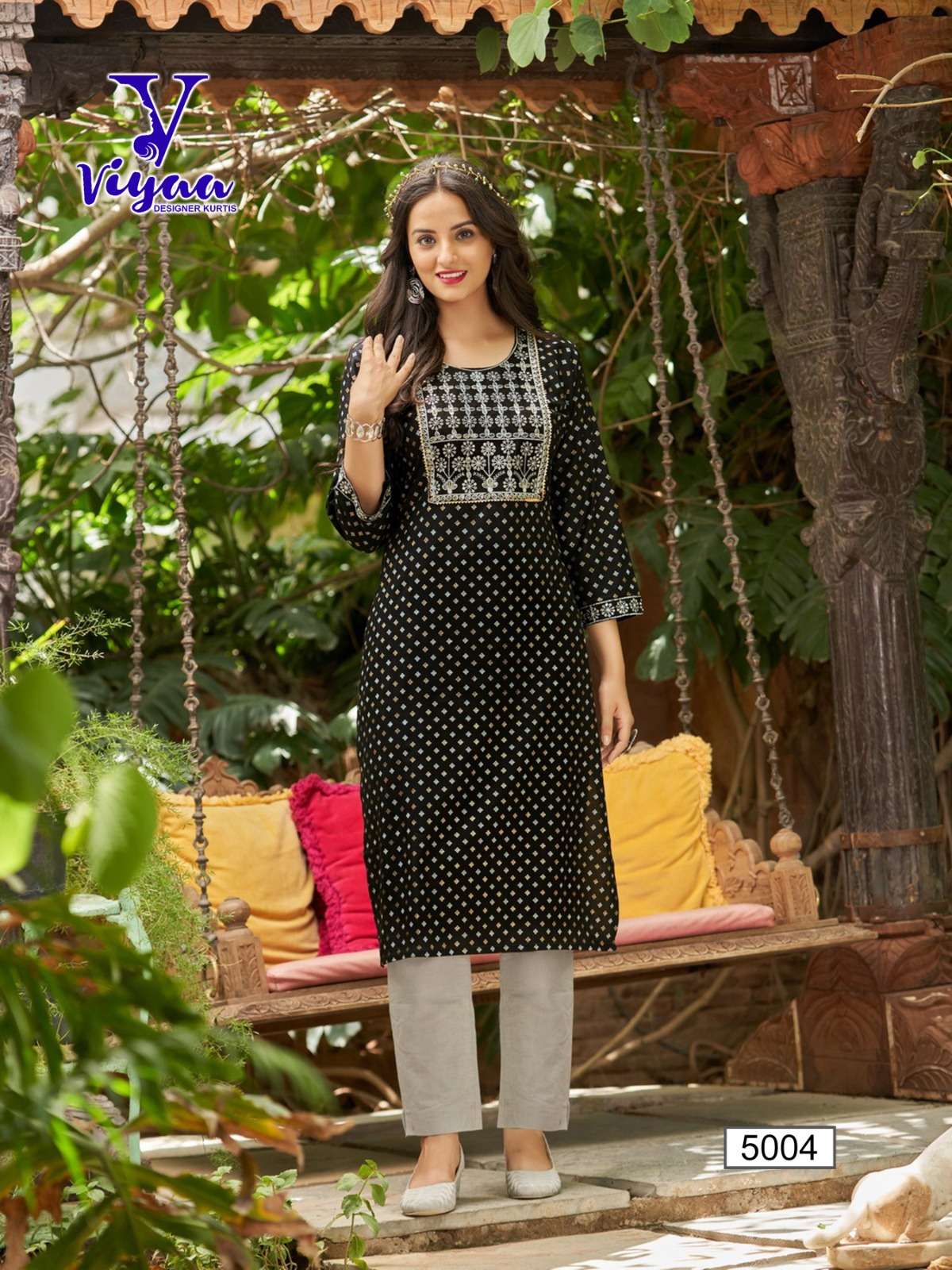 poshak vol-5 by viyaa designer daily uses designer kurtis catalogue manufacturer surat