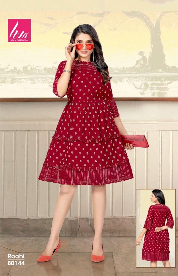 roohi by mayra fancy look designer kurtis catalogue online price surat