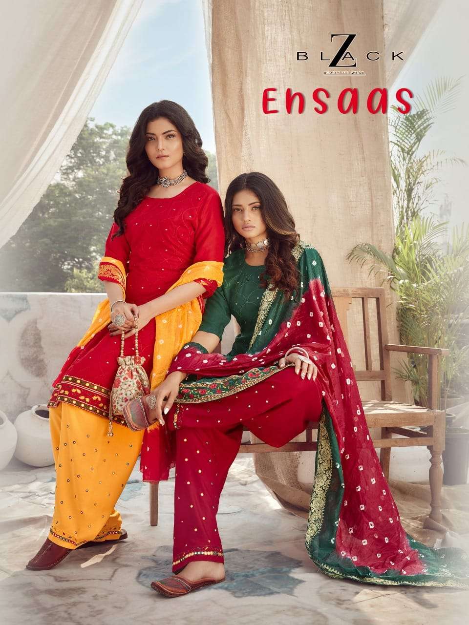 ehsaas vol-3 1001-1006 series by z-black rayon designer top bottom with dupatta latest catalogue surat
