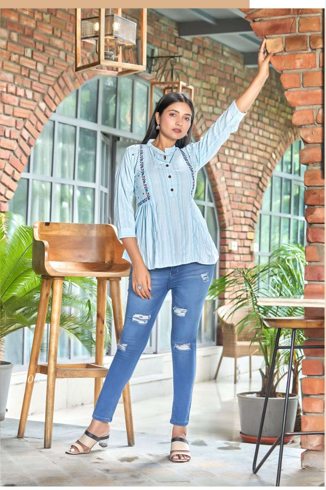 Designer short hotsell top