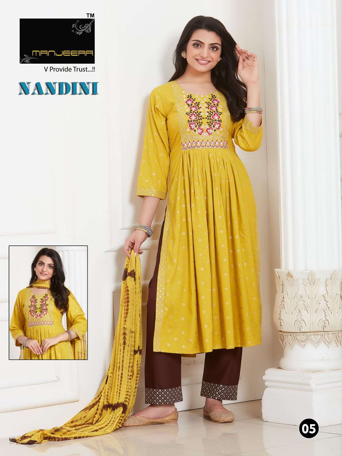 nandini by manjeera nayra cut designer kurti catalogue wholesale price surat