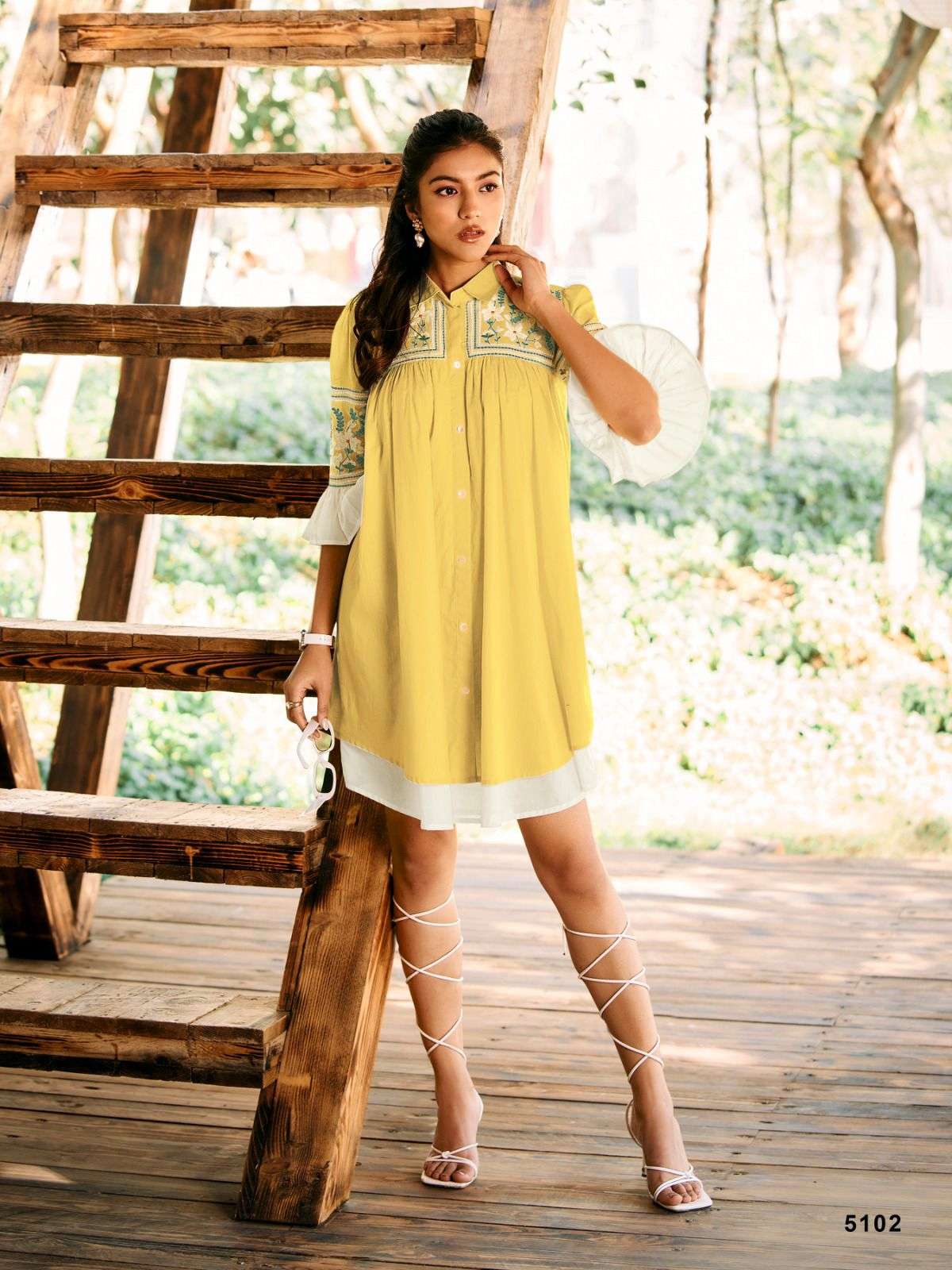 nu vol-51 5101-5106 series by nu fancy designer tunic catalogue wholesale price surat