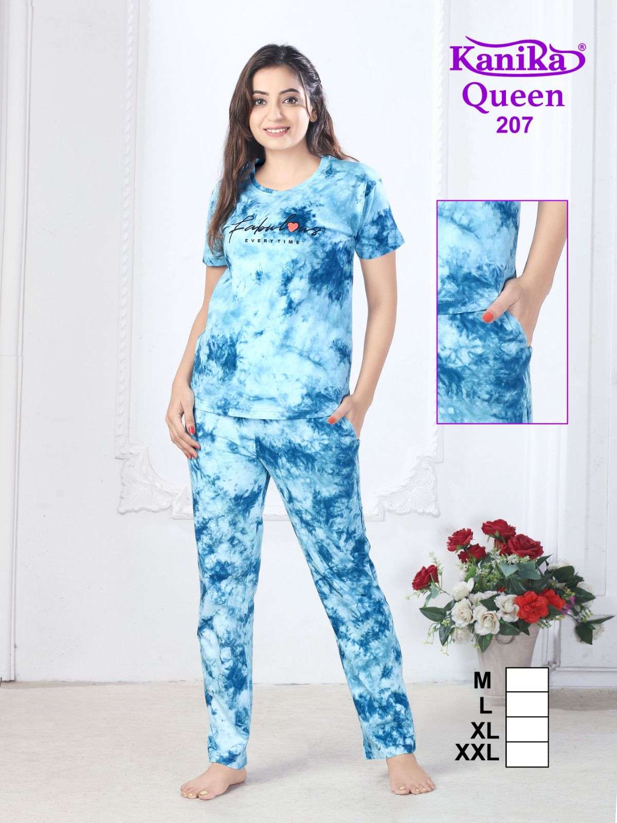 queen vol-2 201-208 series by kanika trendy designer night suits catalogue surat 