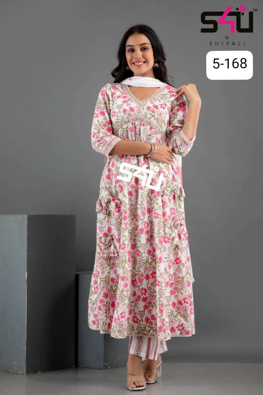 shyra by s4u stylish look designer kurti catalogue online surat