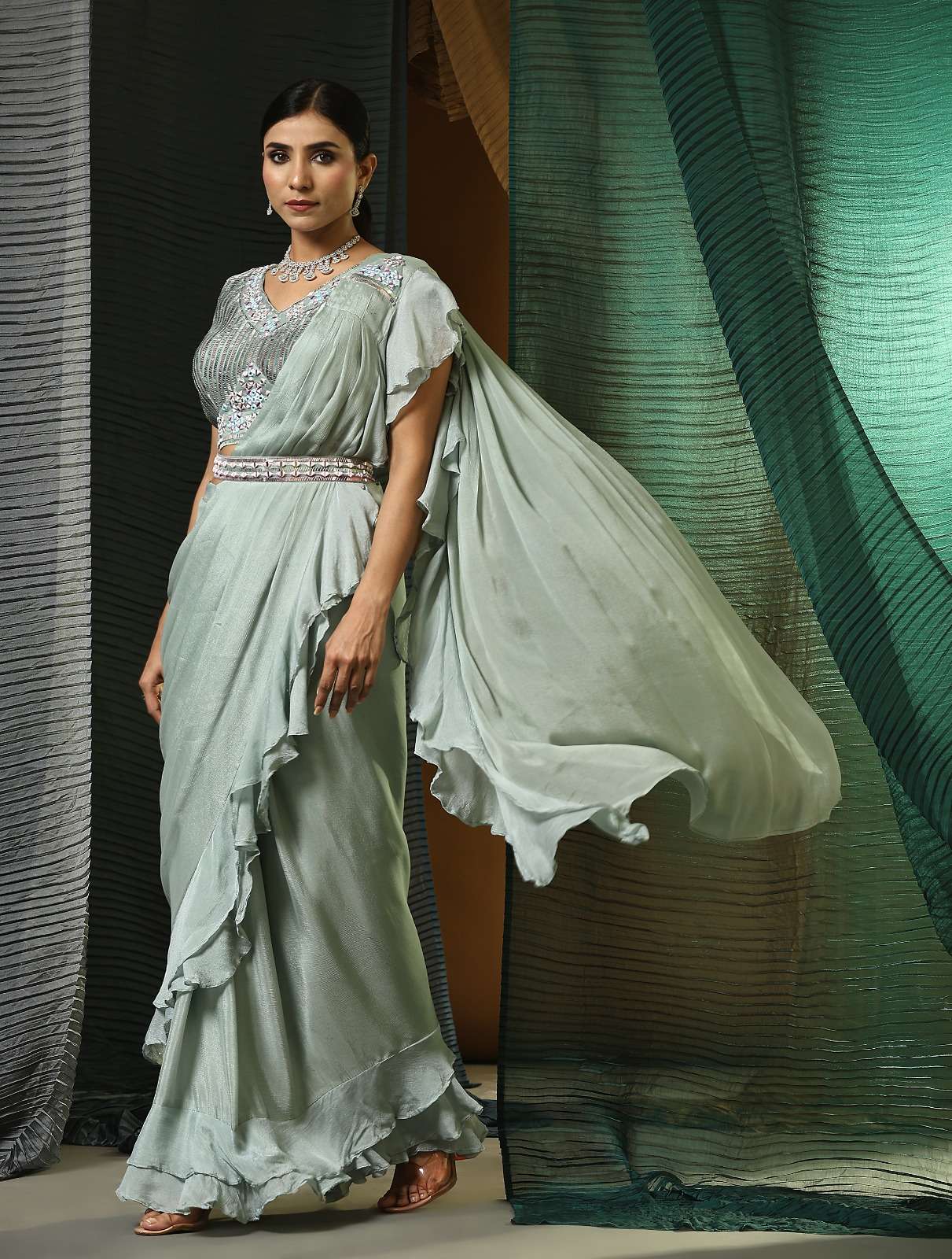 amoha 1016322 design colour by amoha latest designer readymade party wear sareee wholesaler surat gujarat