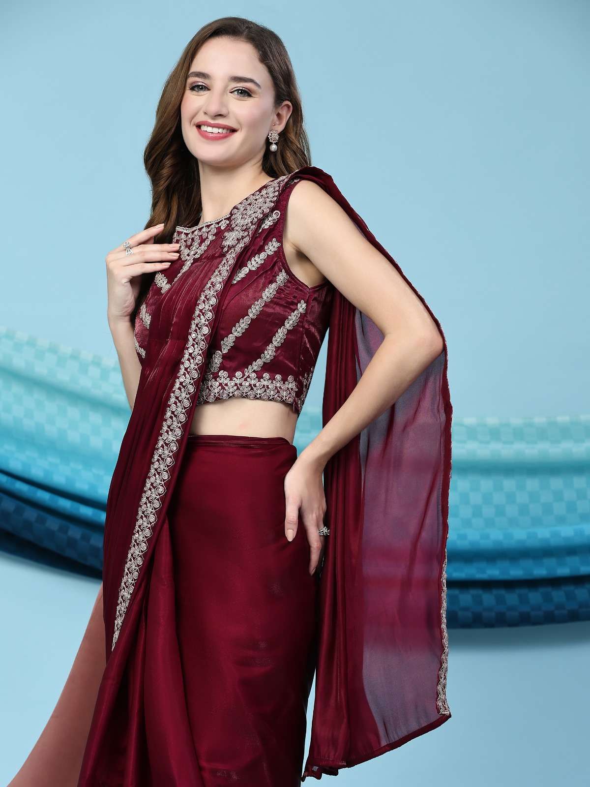 amoha 240 colour series by amoha trendz latest fancy ready to wear saree wholesaler surat gujarat