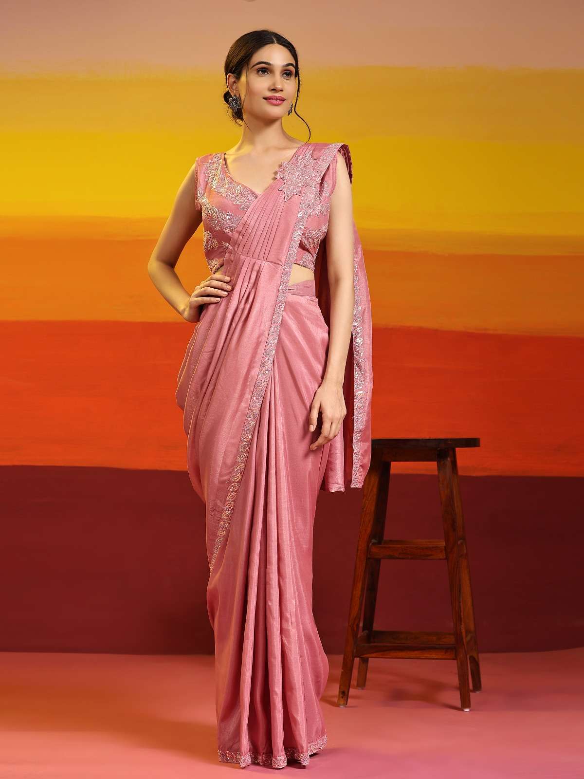 amoha 242 colours by amoha trendz designer ready to wear saree wholesaler surat gujarat