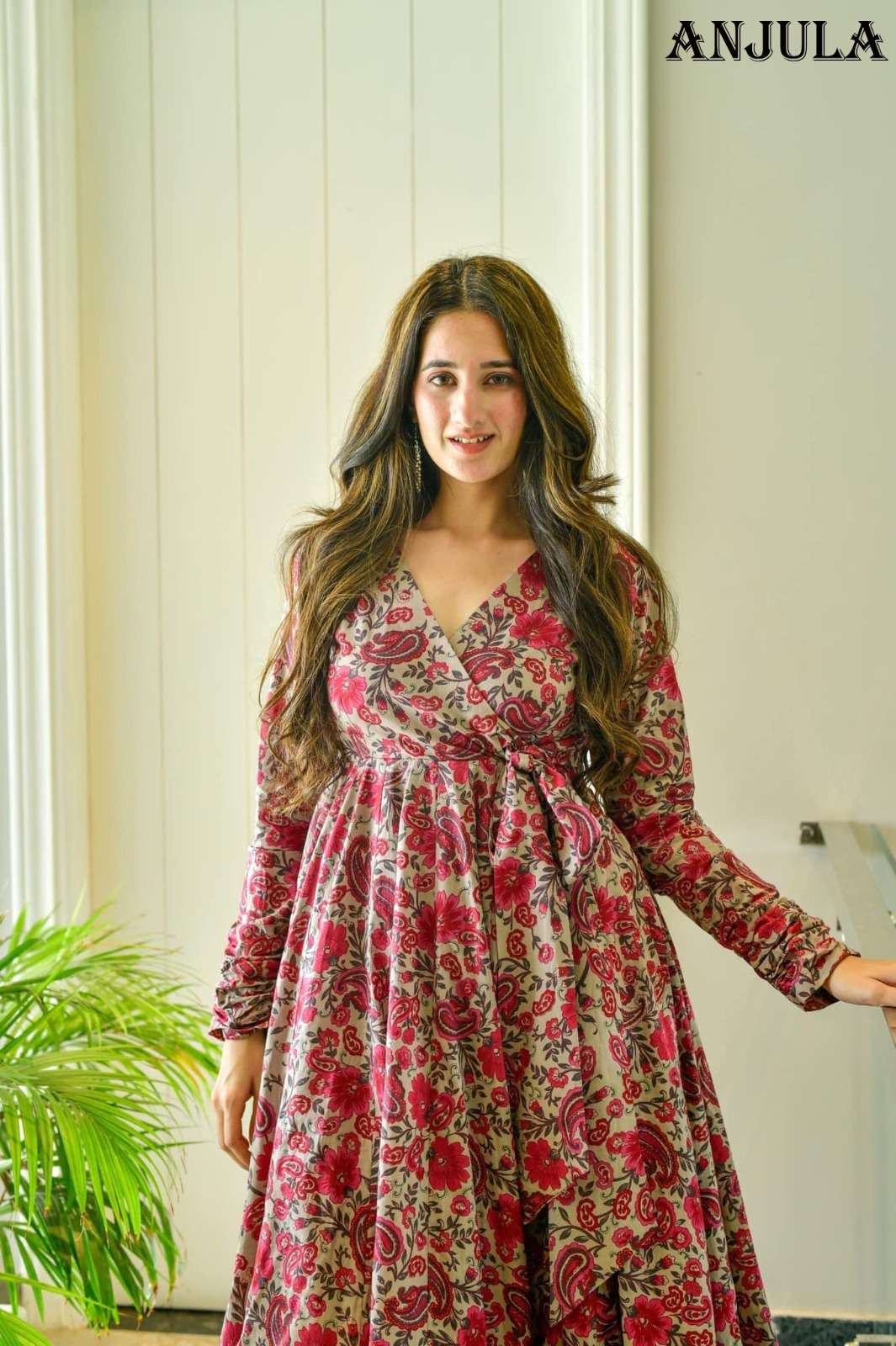 anjula 51-56 series by anjula designer wedding wear anarkali floor length gown kurti wholesaler surat