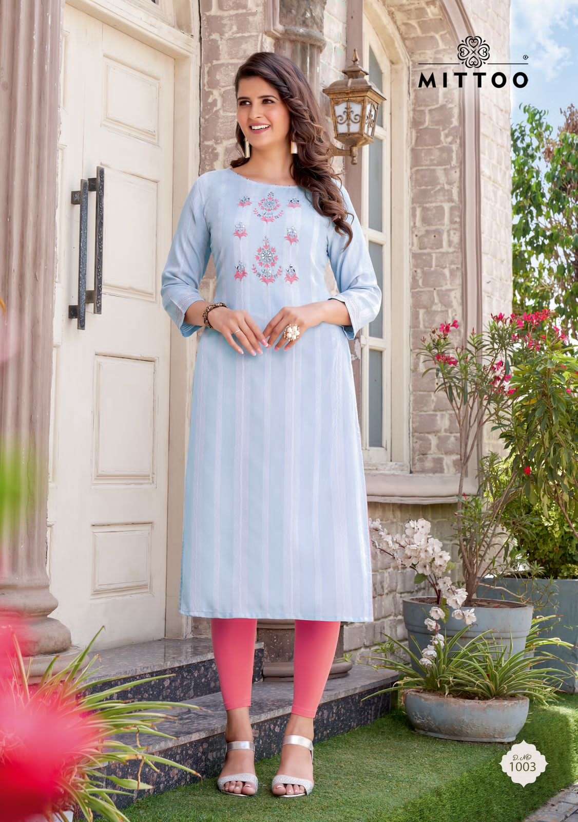 MITTOO PANKTI VOL. 1 - Fox georgette fabric print with stitching patterns  long kurtis - Salwar Kameez Wholesaler | Kurtis Wholesaler | Sarees