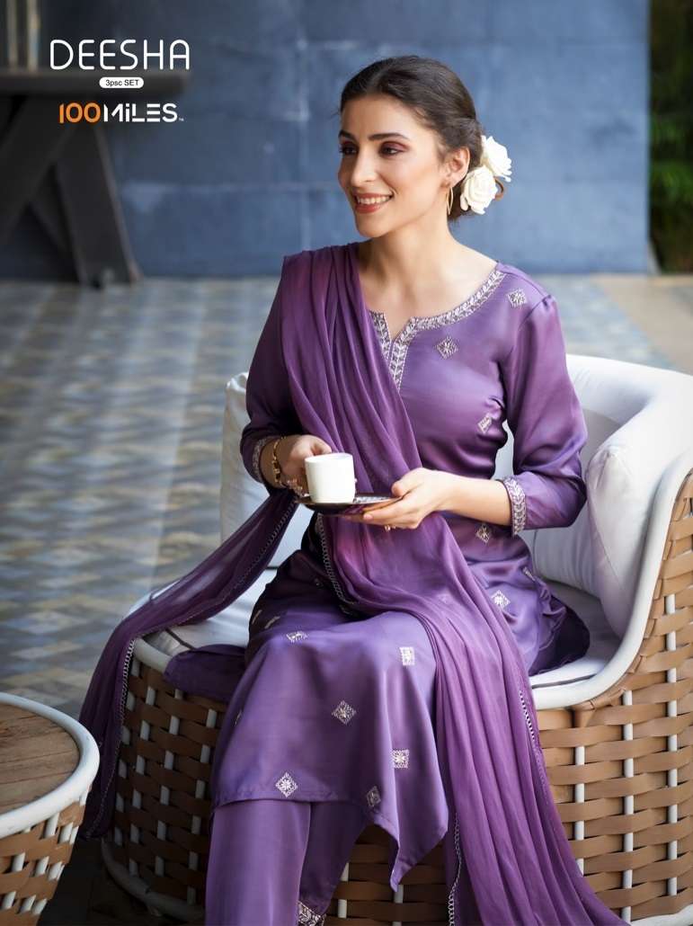 deesha 100 miles 01-04 seriesdesigner party wear salwar kameez wholesaler surat gujarat
