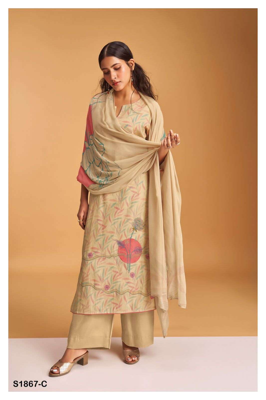 ganga vera 1867 colour series party wear cotton silk designer salwar suits online shopping surat 2023 08 01 13 21 33