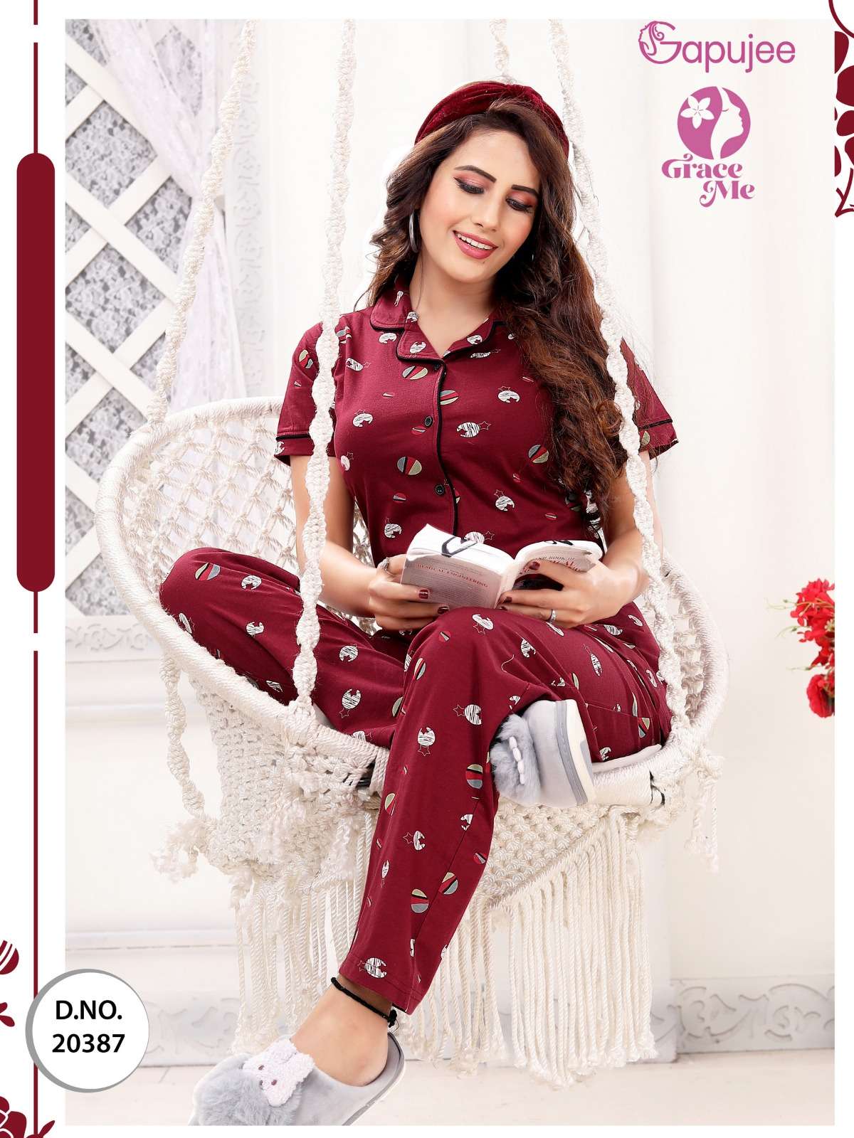 Solid Red Full Length Satin Fancy Nightwear And Night Suit, Size: X Small  at Rs 1150/set in Mumbai