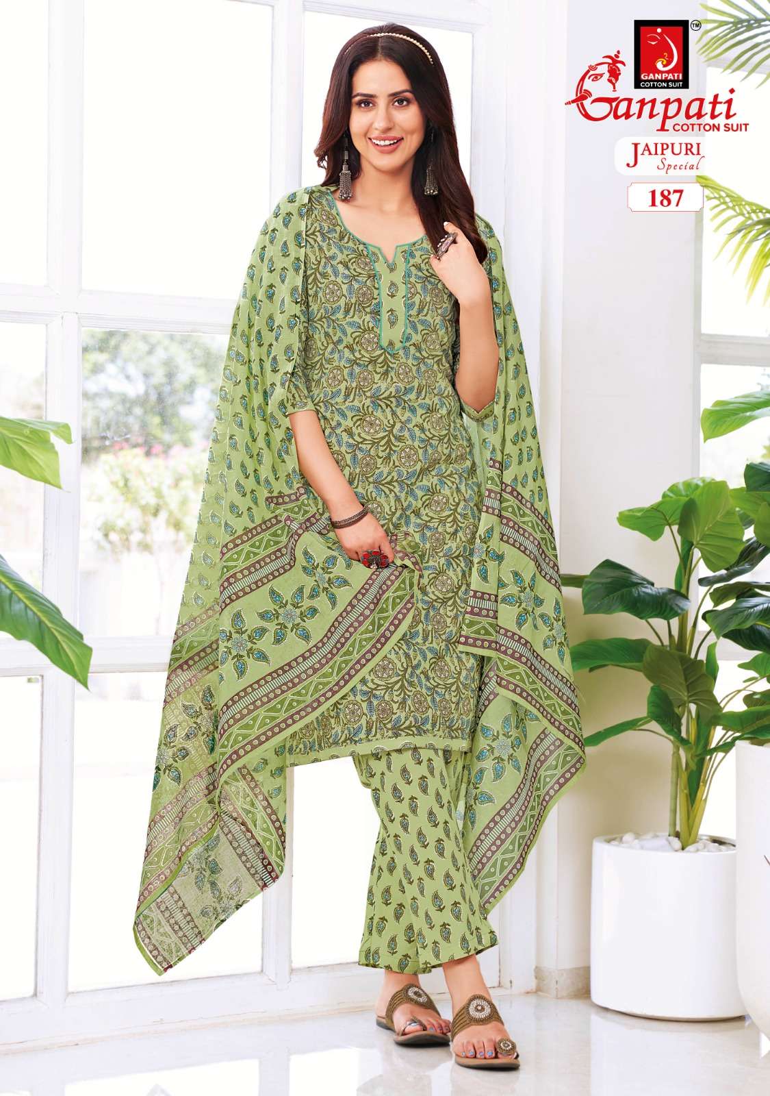 jaipuri vol-6 ganpati 176-190 series designer cotton partywear salwar kameez wholesaler surat wholesaler surat gujarat