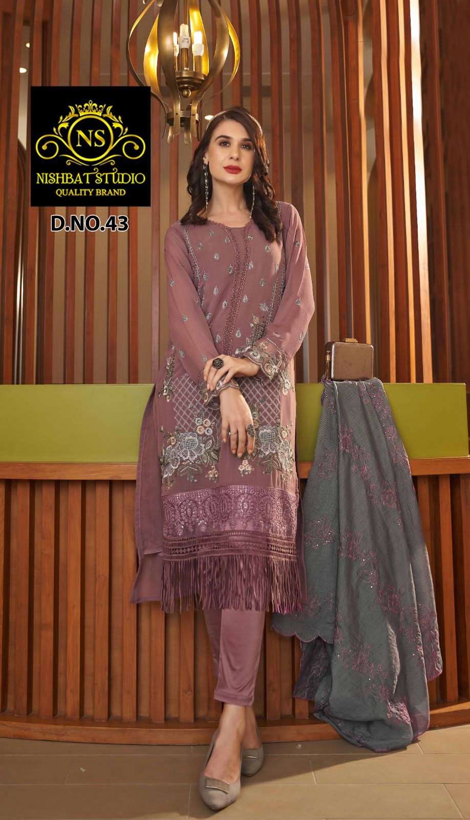 nishbat 43 colour series by nishbat designer wedding wear readymade salwar kameez wholesaler surat